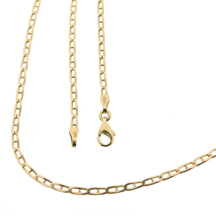 Midas gouden marine schakelketting, Handtassen en Accessoires, Kettingen, Overige kleuren, Gebruikt, Goud, Ophalen of Verzenden