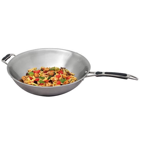 Wokpan | RVS | Div. Warmtebronnen | Ronde Bodem | Ø360mm, Articles professionnels, Horeca | Équipement de cuisine, Envoi