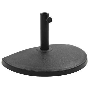 vidaXL Parasolvoet halfrond 15 kg polyresin zwart, Tuin en Terras, Verzenden, Nieuw
