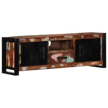 vidaXL Tv-meubel 100x30x35 cm massief gerecycled hout, Huis en Inrichting, Verzenden, Nieuw