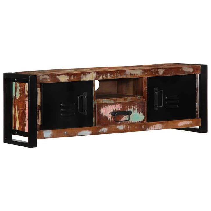 vidaXL Tv-meubel 100x30x35 cm massief gerecycled hout, Huis en Inrichting, Kasten |Televisiemeubels, Nieuw, Verzenden