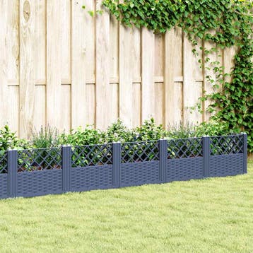 vidaXL Plantenbak met pinnen 363,5x43,5x43,5 cm polypropeen, Verzenden
