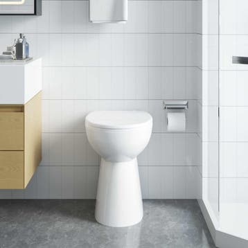vidaXL Randloos Toilet 7 cm extra hoogte soft-close keramiek, Verzenden, Nieuw