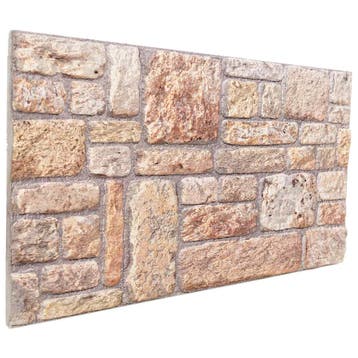 vidaXL Wandpanelen 10 st 100 x 50 cm Lichtbruin en wit, Verzenden