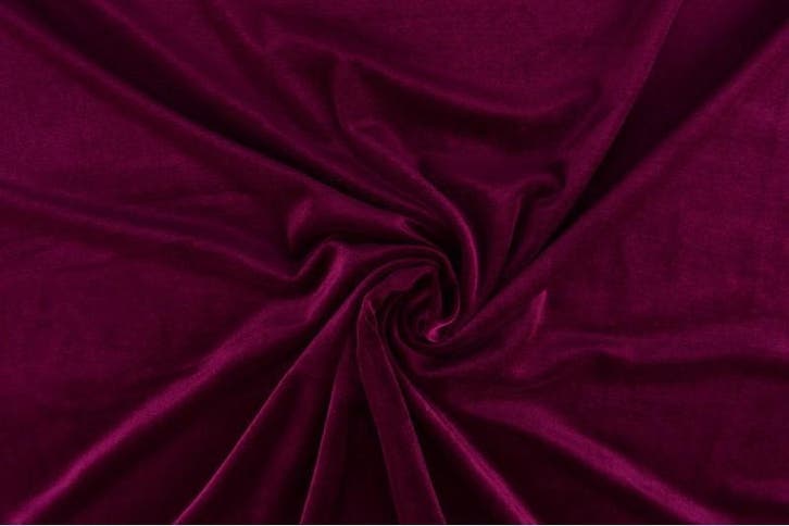 10 meter stretch fluweel - Cassis, Hobby & Loisirs créatifs, Tissus & Chiffons, Envoi
