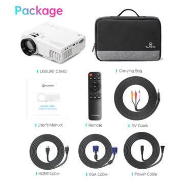 Leisure C3MQ LED Projector - Beamer Home Media Speler, Verzenden, Nieuw