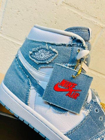 Air Jordan - AJ One Retro Jeans Denim Gold P44 - Sneakers -