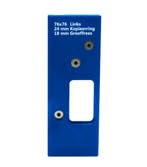 Boormal voor scharnieren ronde hoek 76x76 mm links, Doe-het-zelf en Bouw, Nieuw