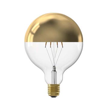 Calex Filament LED Lamp Globe XL Mirror Gold Ø125 mm E27 4W, Verzenden