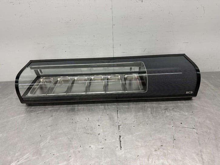 HCB Sushivitrine Tapasvitrine Opzet koelvitrine 6 x 1/3 GN, Zakelijke goederen, Horeca | Keukenapparatuur, Ophalen of Verzenden