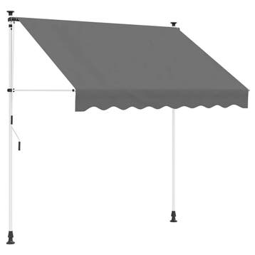 vidaXL Handmatig uitschuifbare luifel Lichtgrijs 250 cm, Verzenden, Nieuw