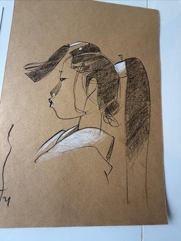 Michetz, Marc - Dessin original + ex-libris - 1 Originele, Nieuw