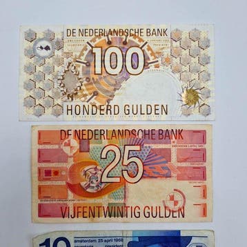 Nederland. - 3 Banknotes Gulden 1992, 1989, 1968 - PL105,