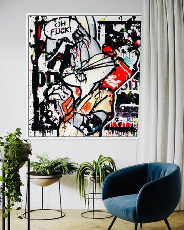 Mikko - Bugs Bunny Campbells On Frame - XXL (NO RESERVE!), Antiek en Kunst