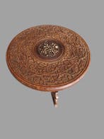 Bijzettafel - Bijzettafel - Ingelegd - Kerfsnee - Hout -, Antiek en Kunst, Curiosa en Brocante