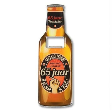 Bieropener 65 Jaar 18,5cm, Hobby en Vrije tijd, Verzenden, Nieuw