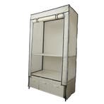 Lendo Online Opvouwbare Kledingkast 90x47x163 cm Crème, Verzenden, Nieuw