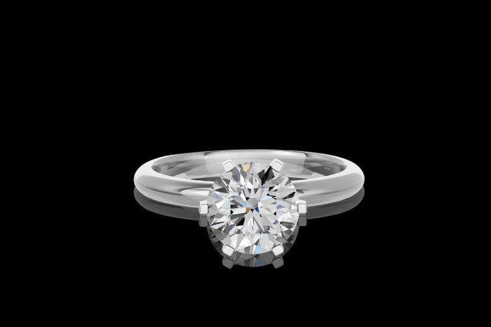 Ring - 14 karaat Witgoud - 2.09ct. tw. Diamant (Lab-grown), Bijoux, Sacs & Beauté, Bagues