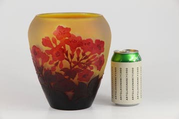 Emile Gallé, Établissements Gallé - Vase - Verre, Antiek en Kunst