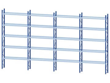 Palletstelling - 5 staanders 6900x940mm - Tot. lengte: 12m50, Ophalen of Verzenden