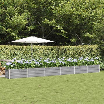 vidaXL Plantenbak Lichtgrijs 580 x 50 x 45 cm Gegevens staal, Tuin en Terras, Verzenden, Nieuw