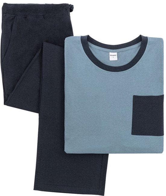 2dekans | Milanoro - Katoenen pyjama voor heren - Blauw -, Caravanes & Camping, Sacs de couchage, Enlèvement ou Envoi