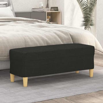 vidaXL Bankje 100x35x41 cm stof zwart, Verzenden, Nieuw