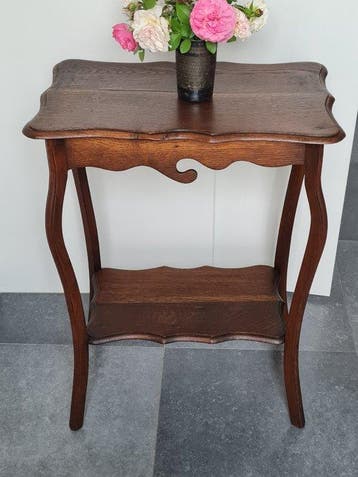 Table dappoint - Table basse Art nouveau en bois - table à