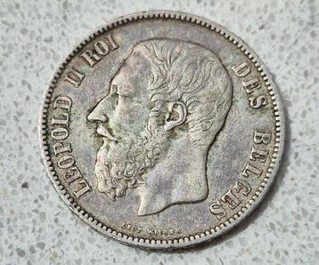 Belgique. Léopold II. 5 Francs 1875 (Sans prix de réserve), Postzegels en Munten