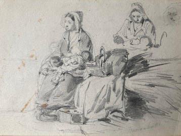 Herman ten Kate (1822-1891) - A Caring Mother, Antiek en Kunst