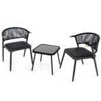 2dekans | Coast 3-Delige Rotan Loungeset Gemêleerd Bruin - 2, Tuin en Terras, Ophalen of Verzenden, Nieuw