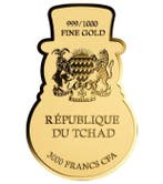 Tsjaad. 3000 Francs 1/1000 oz 999 Fine Gold 3000 CFA Francs