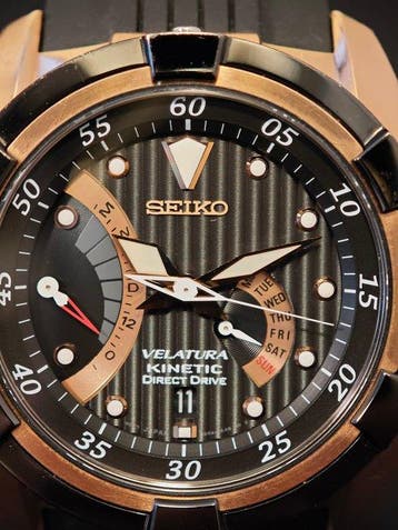 Seiko - Velatura Kinetic Direct Drive Retrograde Rose Gold
