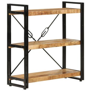 vidaXL Boekenkast 3-laags 77x30x80 cm massief mangohout en, Verzenden, Nieuw