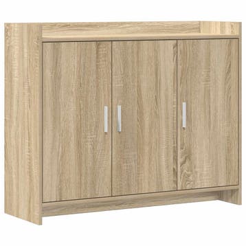 vidaXL Dressoir Sonoma Eiken 98,5 x 33 x 80 cm Bewerkt hout, Verzenden