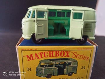 Matchbox 1:64 - Voiture miniature - Volwagen camping car bus, Nieuw