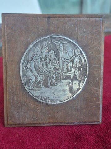 Decoratief ornament - Nederland - Antieke geëtste metalen, Antiek en Kunst