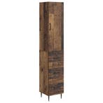 vidaXL Kast Set 2 pcs Oud hout 33 x 34,5 x 90 cm Bewerkt, Huis en Inrichting, Verzenden, Nieuw