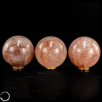 Ensemble de boules de quartz de feu – Trois boules uniques