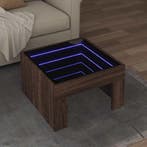 vidaXL Salontafel met Infinity LED 50x50x30 cm bruin, Verzenden, Nieuw
