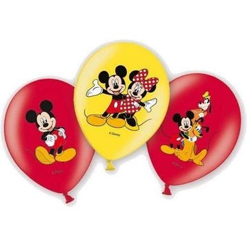 Mickey Mouse Ballonnen Deluxe 28cm 6st, Verzenden