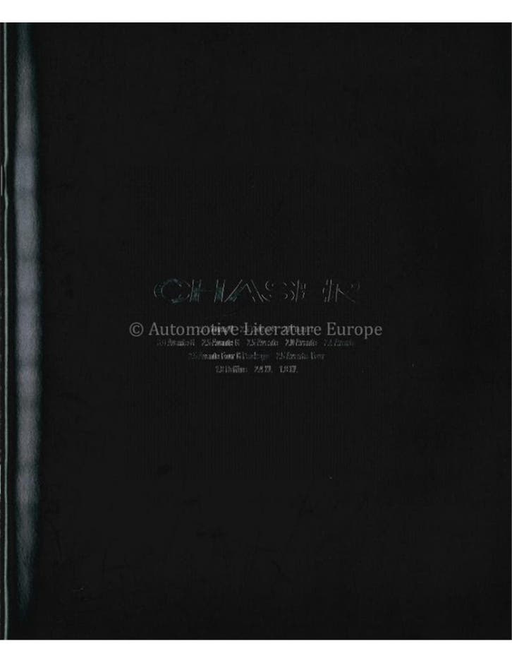1997 TOYOTA CHASER BROCHURE JAPANS, Boeken, Auto's | Folders en Tijdschriften