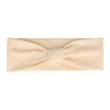 Haarband Knoop 8cm – Effen Patroon – Jersey Stof – Creme, Nieuw