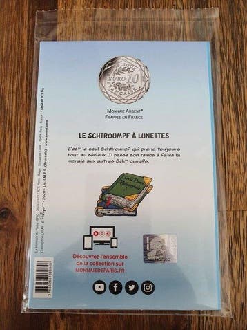 France. 10 Euro 2020 - Die Schlümpfe - Le Schtroumpf a