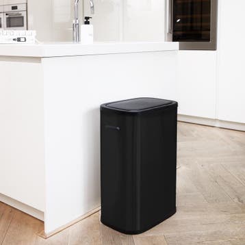 Poubelle avec ouverture à pression - 60 l - noir - 42 x 28,5, Maison & Meubles, Verzenden, Neuf