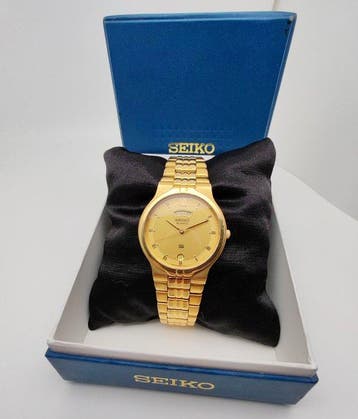 Seiko - SQ - Split Date - With Box - Dress Watch - Zonder
