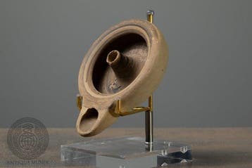 Grec ancien, période archaïque Terre cuite Lampe à huile à, Antiquités & Art