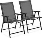 2dekans | Yaheetech Tuinstoelen Set van 2 – Zwart –, Ophalen of Verzenden