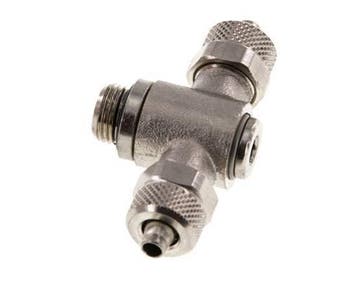 6x4 & G1/8'' Vernikkeld Messing T-Opsteekkoppeling, Verzenden