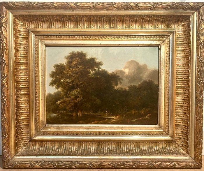 Attributed to Jan Gabrielsz. Sonjé - Wooded landscape with a, Antiek en Kunst, Kunst | Schilderijen | Klassiek